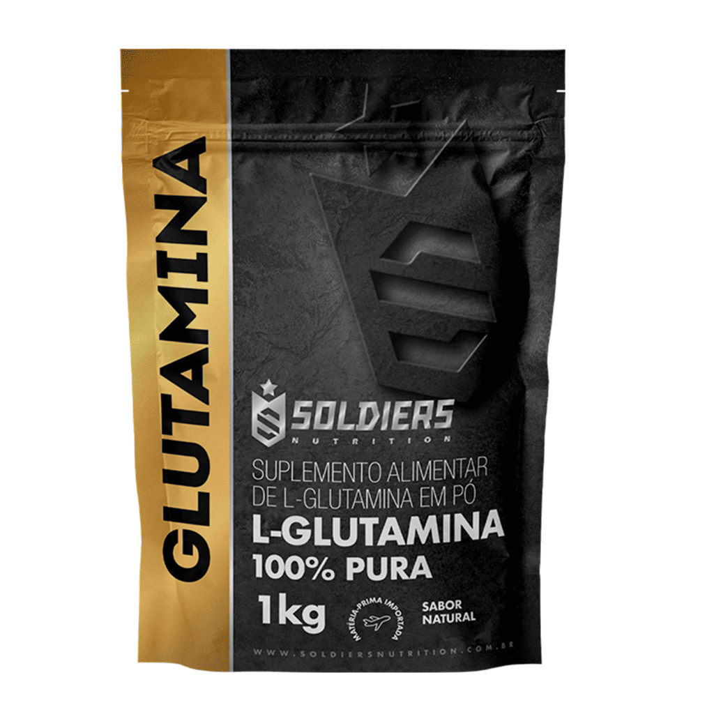 L-Glutamina 1kg 100% Pura Importada Soldiers Nutrition Aminoácido Suplemento Nutricional Recuperação Muscular em Oferta na Shopee