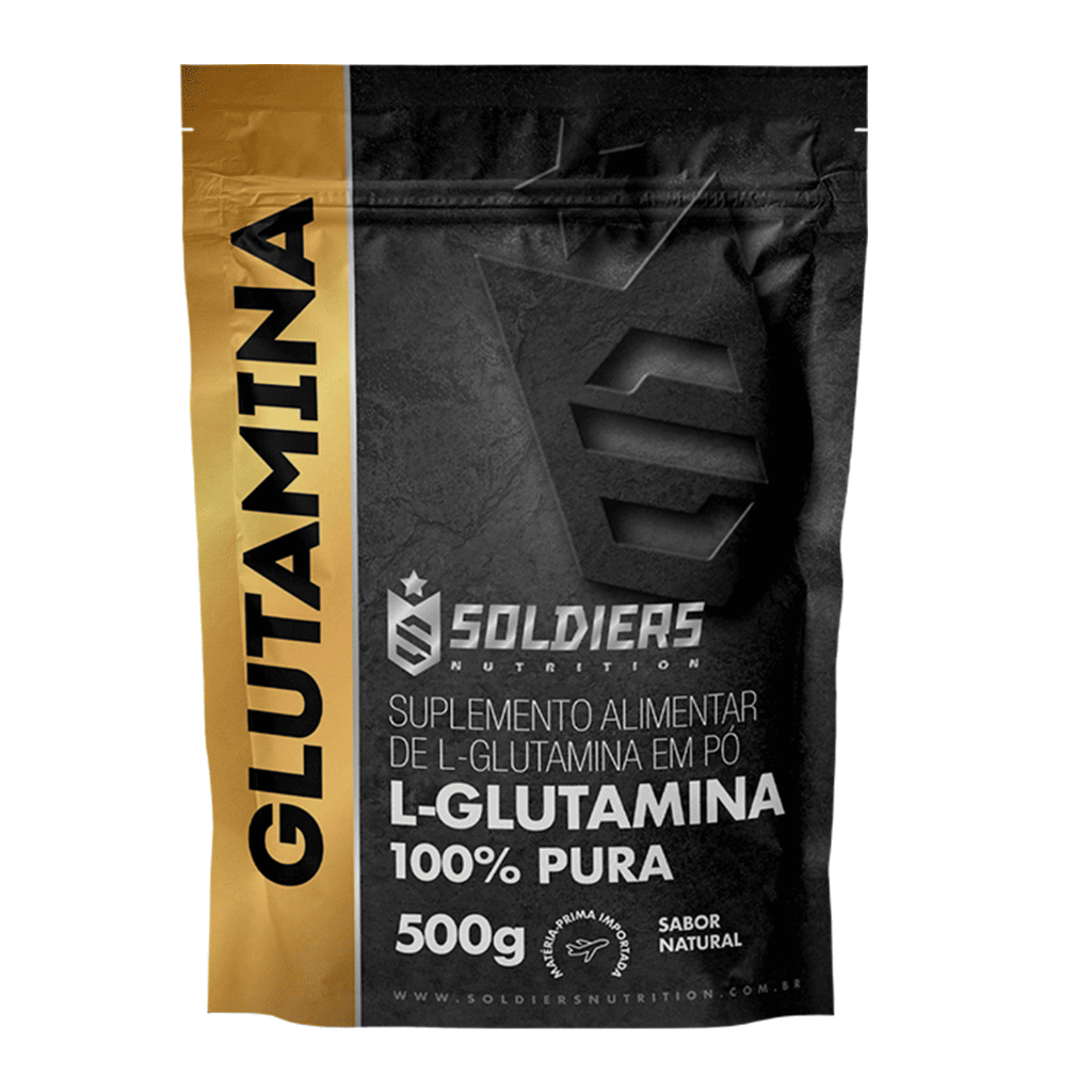 L-Glutamina 500g 100% Pura Importada Soldiers Nutrition Aminoácido Suplemento Nutricional Recuperação Muscular em Oferta na Shopee