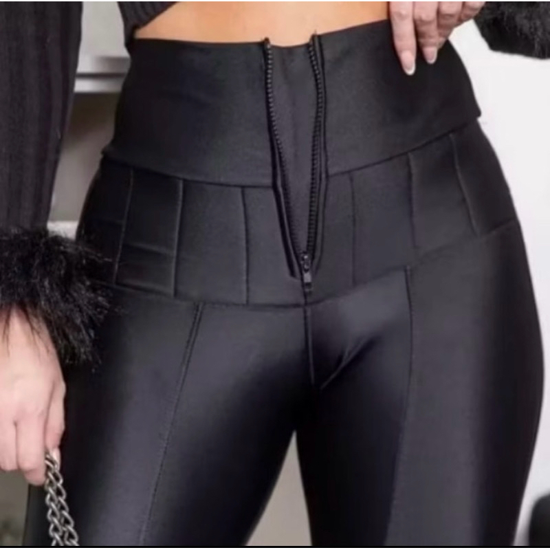 Calça Lipo Tecido Suplex Power Modeladora feminina legging