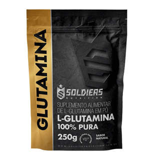 L-Glutamina 250g 100% Pura Importada Soldiers Nutrition Aminoácido Suplemento Nutricional Recuperação Muscular em Oferta na Shopee