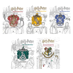 Kit Livro de Colorir - Harry Potter Casas de Hogwarts