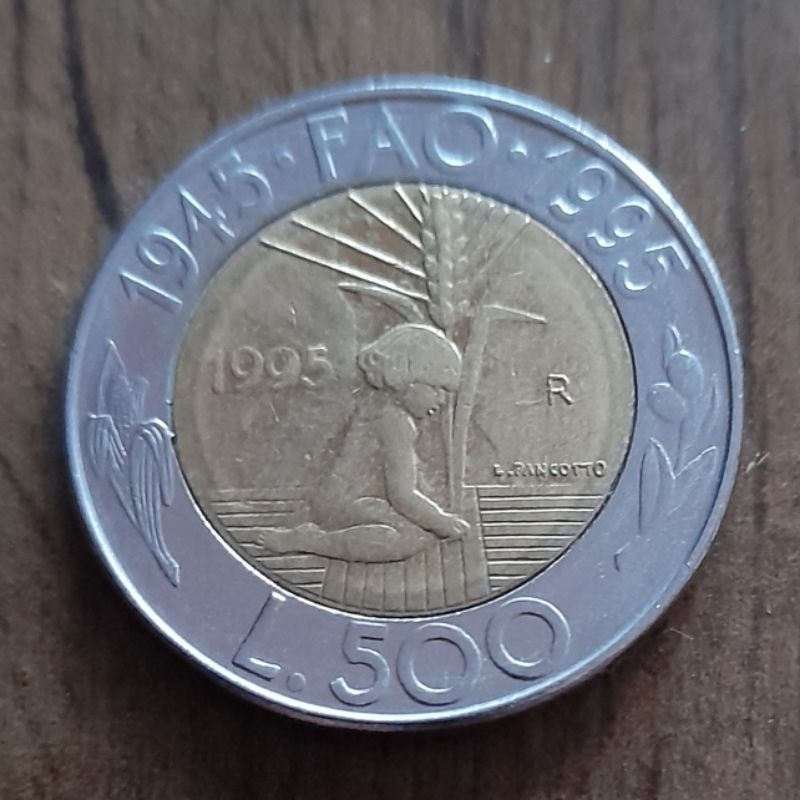 Moeda Sam Marino < FAO Bimetálica 500 liras 1995