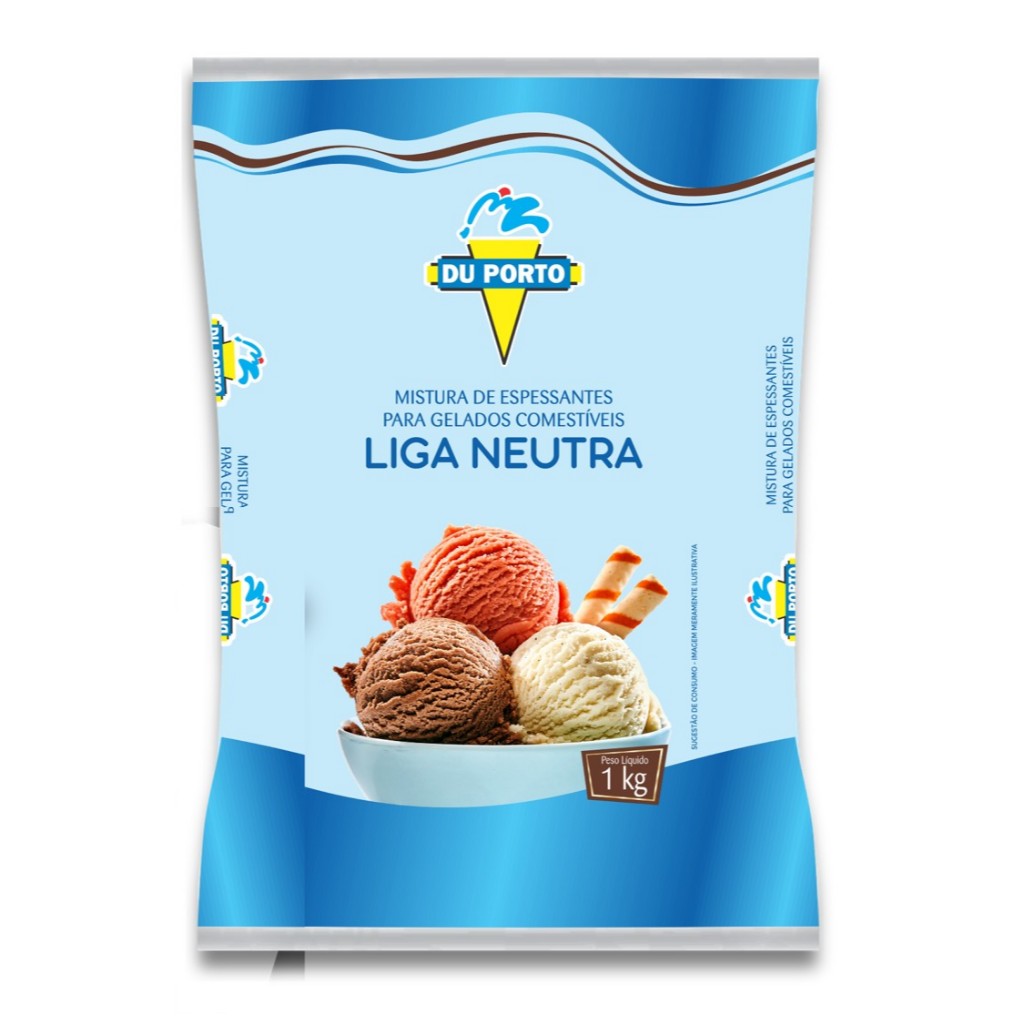 Liga Neutra Du Porto Pó Para Sorvete Picolé Geladinho Sacolé Gelinho Bebidas 1kg em Oferta na Shopee
