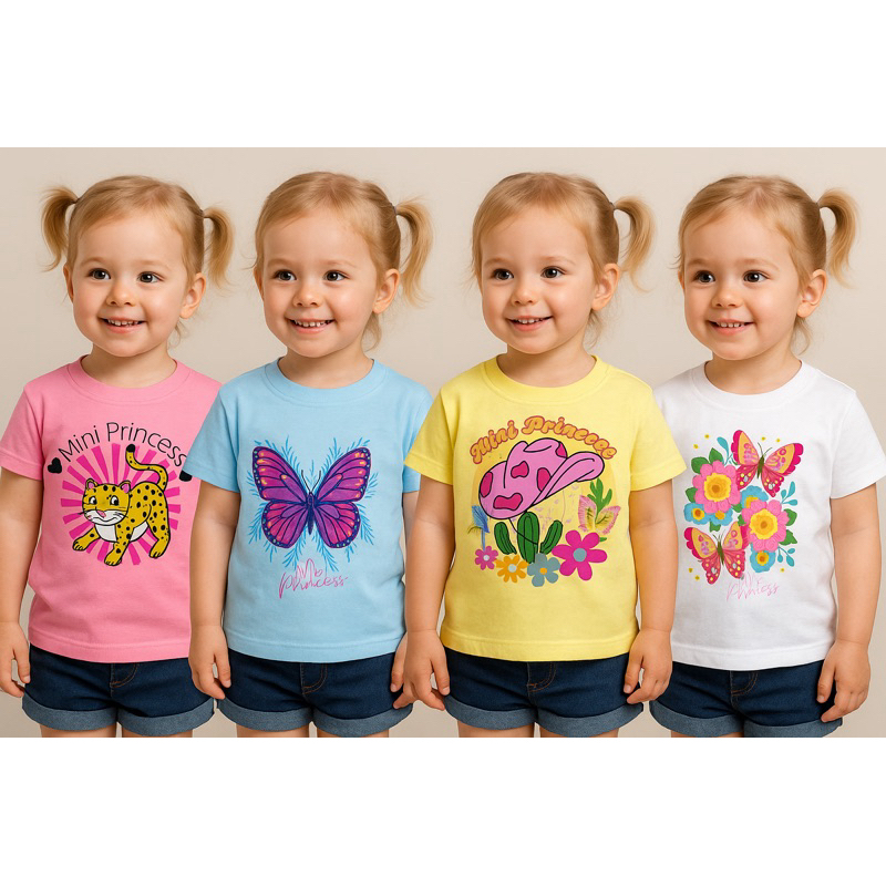 Duas peças de blusa infantil menina em Oferta na Shopee