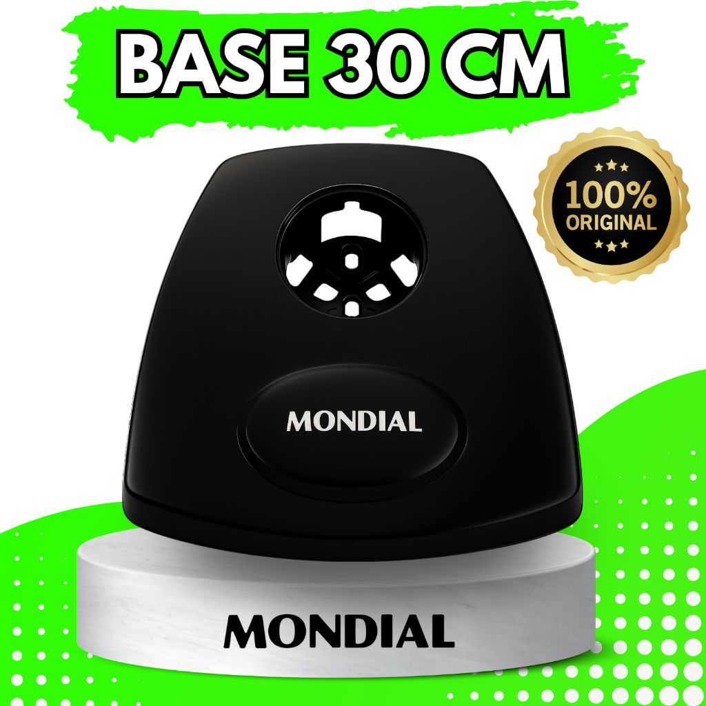 Base Do Ventilador Mondial 30cm Cor Preto e Branco em Oferta na Shopee