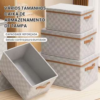 Caixas De Armazenamento De Roupas Com Grade Dobrável Multiuso
