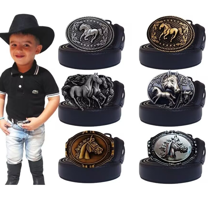 Cinto Fivela Country Menino Cowboy Infantil Bebê Rodeio festa junina São João Unissex CAVALINHO儿童马