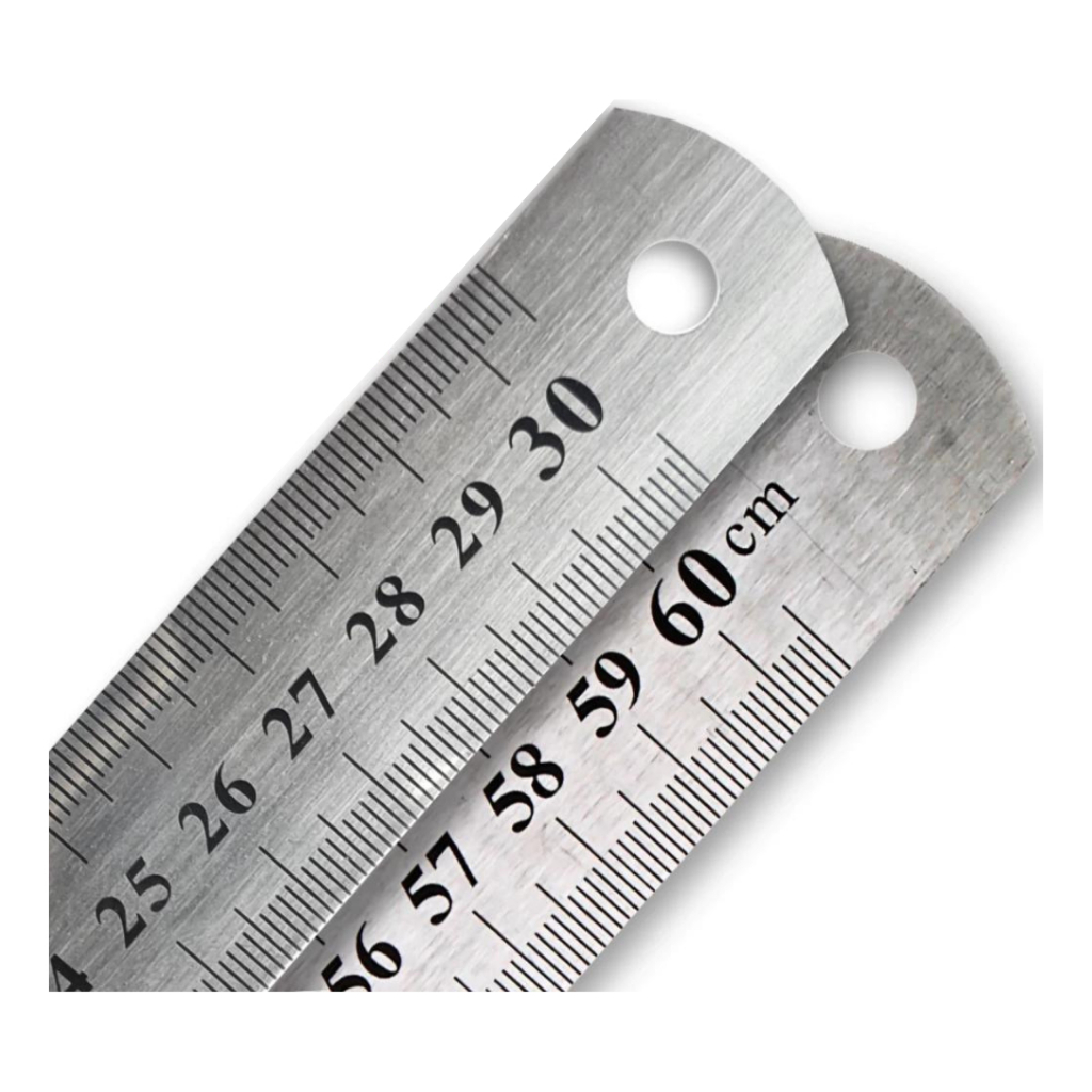 Régua De Metal - Aço Inox - 60cm/30cm Patchwork Nybc Lanmax Patchwork Artesanato e Costura Criativa