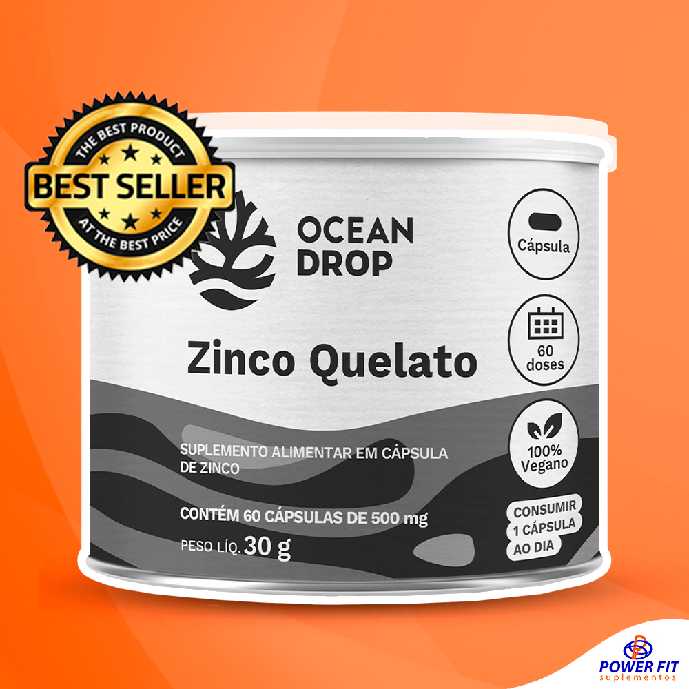 Zinco Quelato 500mg 60 Cápsulas - Ocean Drop em Oferta na Shopee