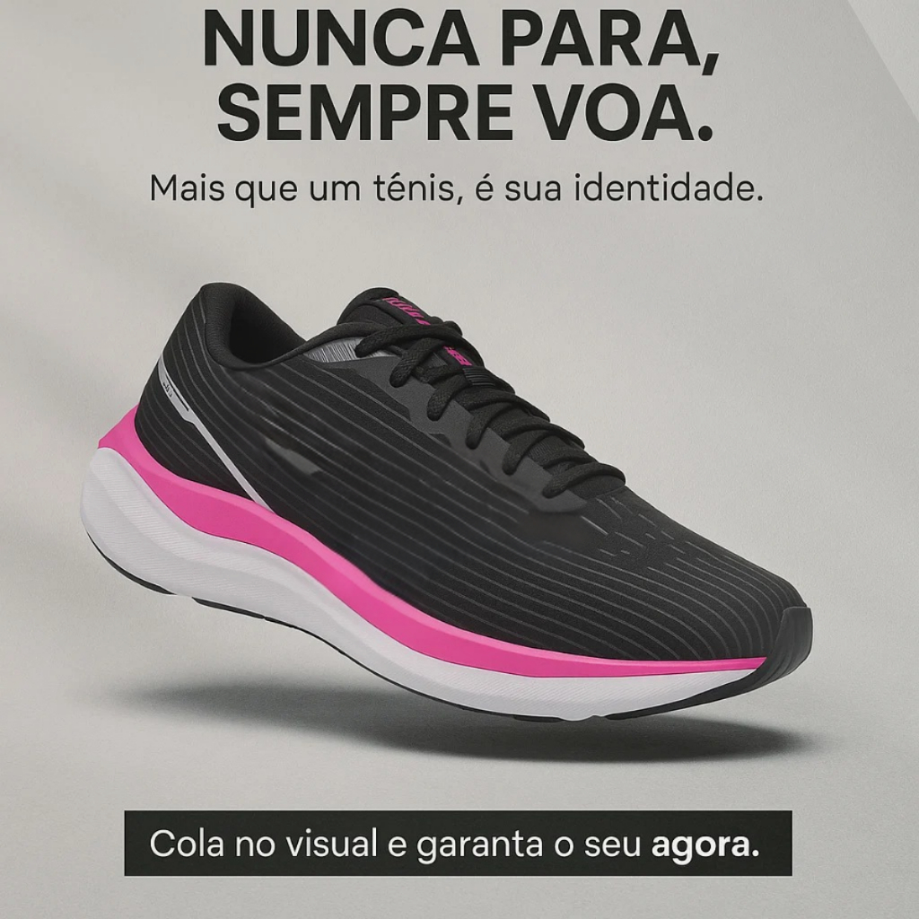 Tênis Corrida Feminino Leve Confortável Esportivo Preto Estiloso Para Academia ou Passeio