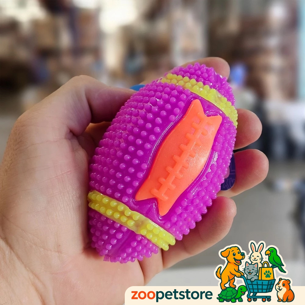 Bola Colorida para Cães Brinquedo C/apito Super Bowl Eloo Pet Led
