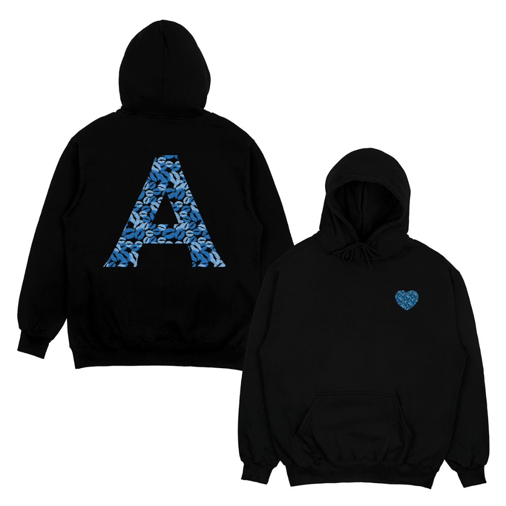 Moletom Preto Beijos 100% Algodão Premium Presente Criativo para Namorado