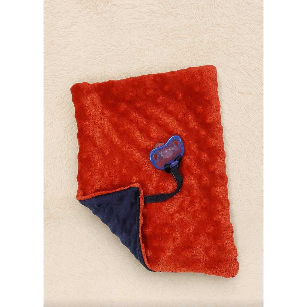 Naninha Dupla Face antialergico para Bebê Soft Bolha Pipoquinha 30cm x 30cm com Prendedor Chupeta Naninha Marinheiro