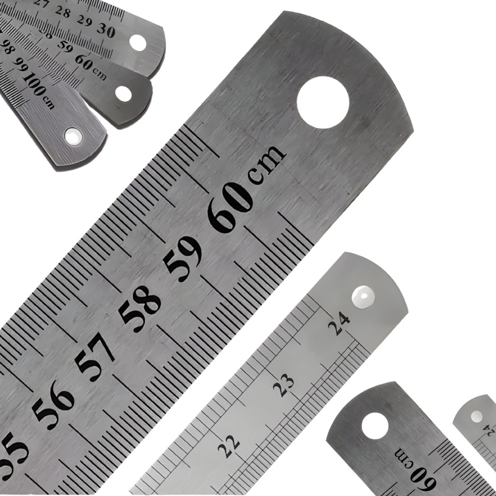 Kit De Réguas Aço Inox 30 Cm 60 Cm E 1 Metro Aço Inox – Patchwork, Artesanato e Costura Criativa