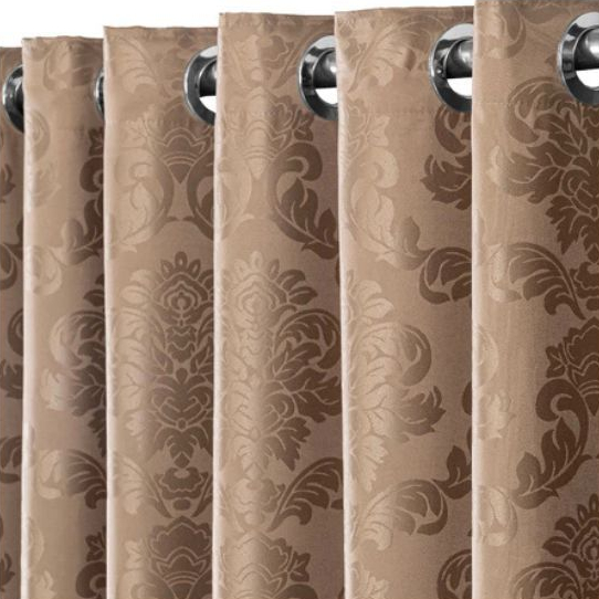 Cortina Jacquard 2,70x1,60 Alt. Esticada - Ideal para Quarto e Sala, Escritório, Janela Várias Cores