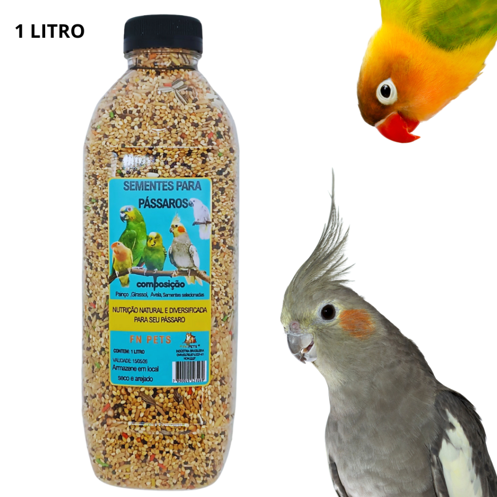 Ração Mistura Mix Calopsita,periquito,agapornis Nutritiva Balanciada Ração Premium Com Mel