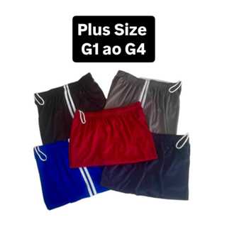 Kit 5 Shorts (MISTO) PLUS SIZE lisa e listras, sem bolso. Uso casual e esportivo. em Oferta na Shopee