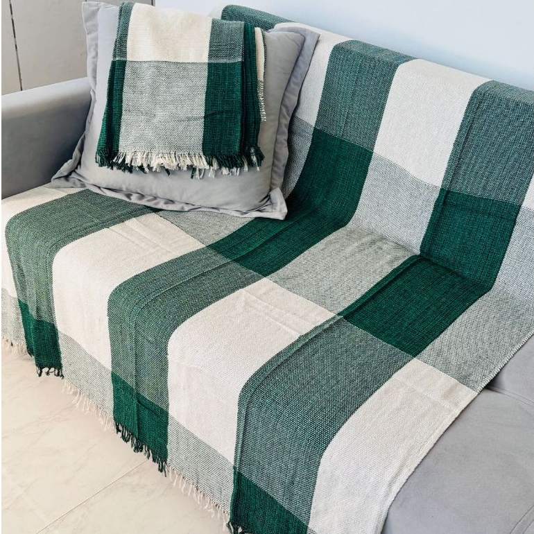 Manta Para Sofá King Conforto, Decorativa e Protetora Tamanho 210x120 Tecido 100% Algodão Lavagem Fácil em Oferta na Shopee