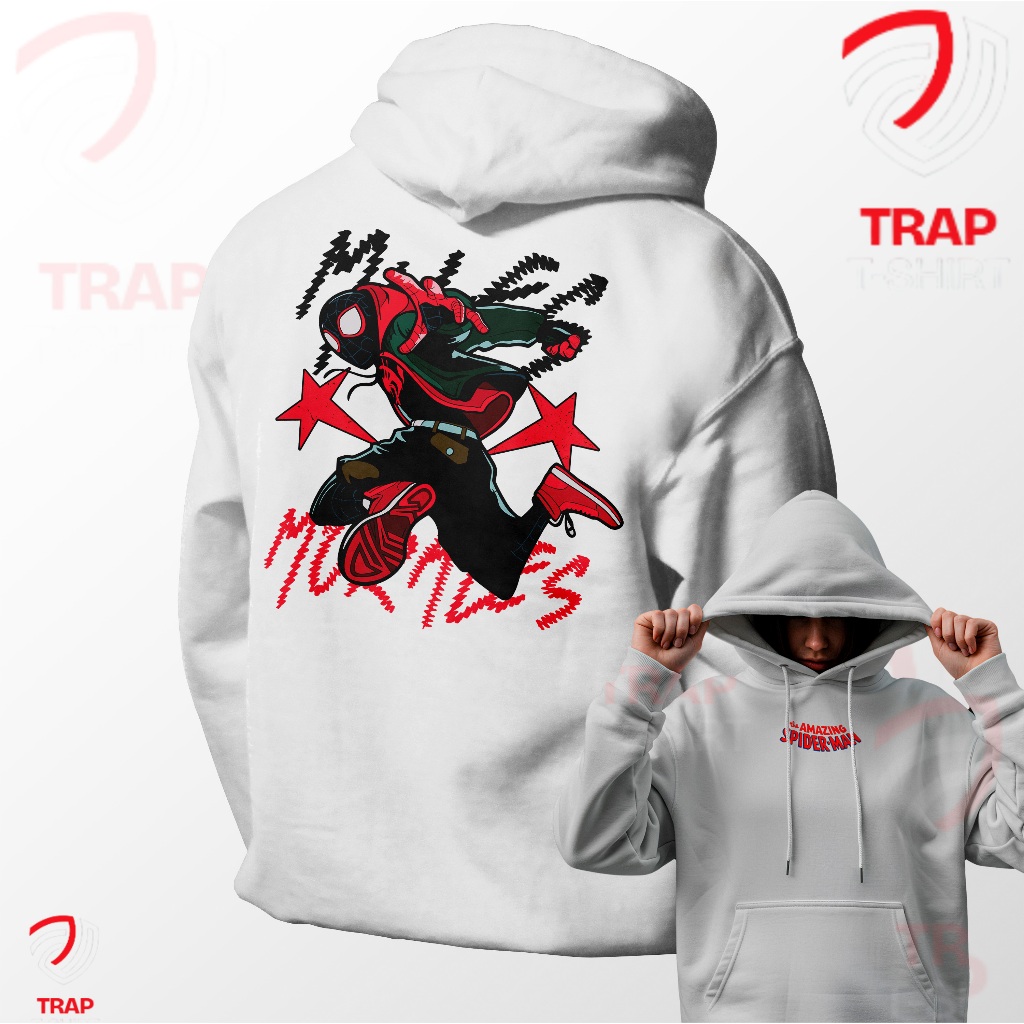 Moleton Homen Aranha Miles Morales Unissex 100% Algodão Penteado - Estampa HD Tshirt SpiderMan