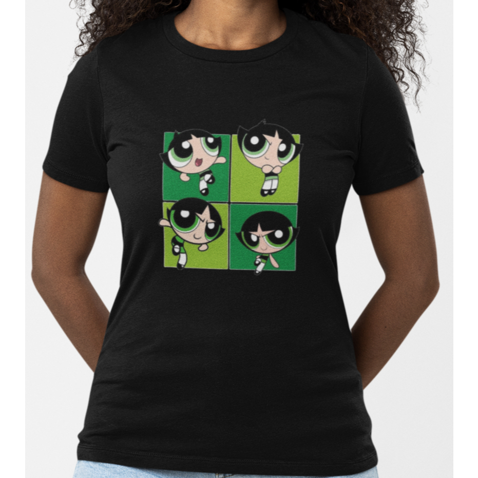 Camiseta baby look feminina Estilosa  Confortável  e divertida Menina super poderosa Docinho
