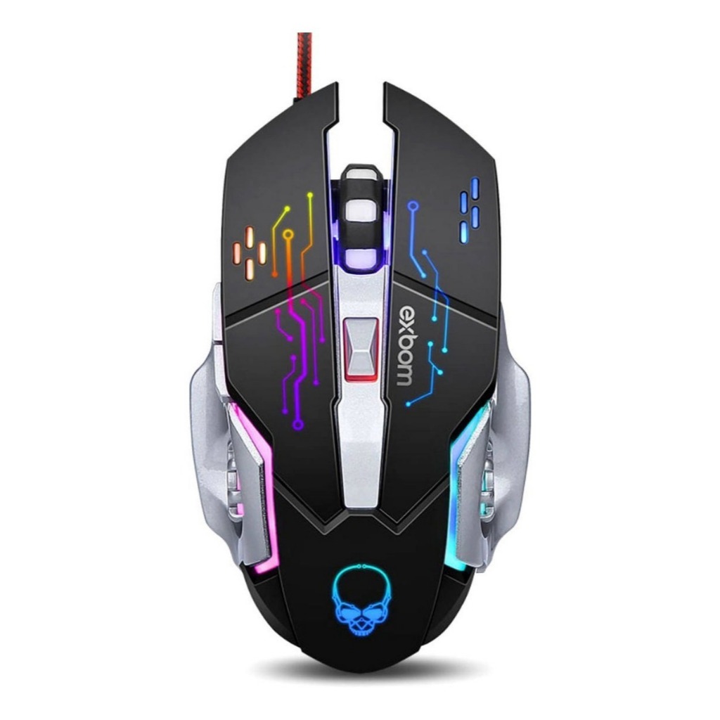 Mouse Gamer 6 Botões 4800dpi 4 Modos Cabo 1.5m Exbom Ms-g280 confortavel