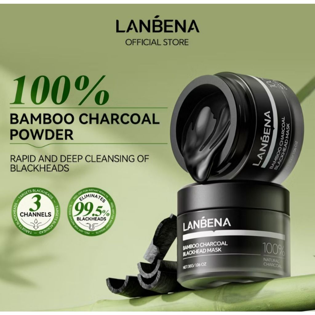 NOVO LANBENA Blackhead Remover Nariz Strips Máscara Pore Strip Black Mask Peeling Facial