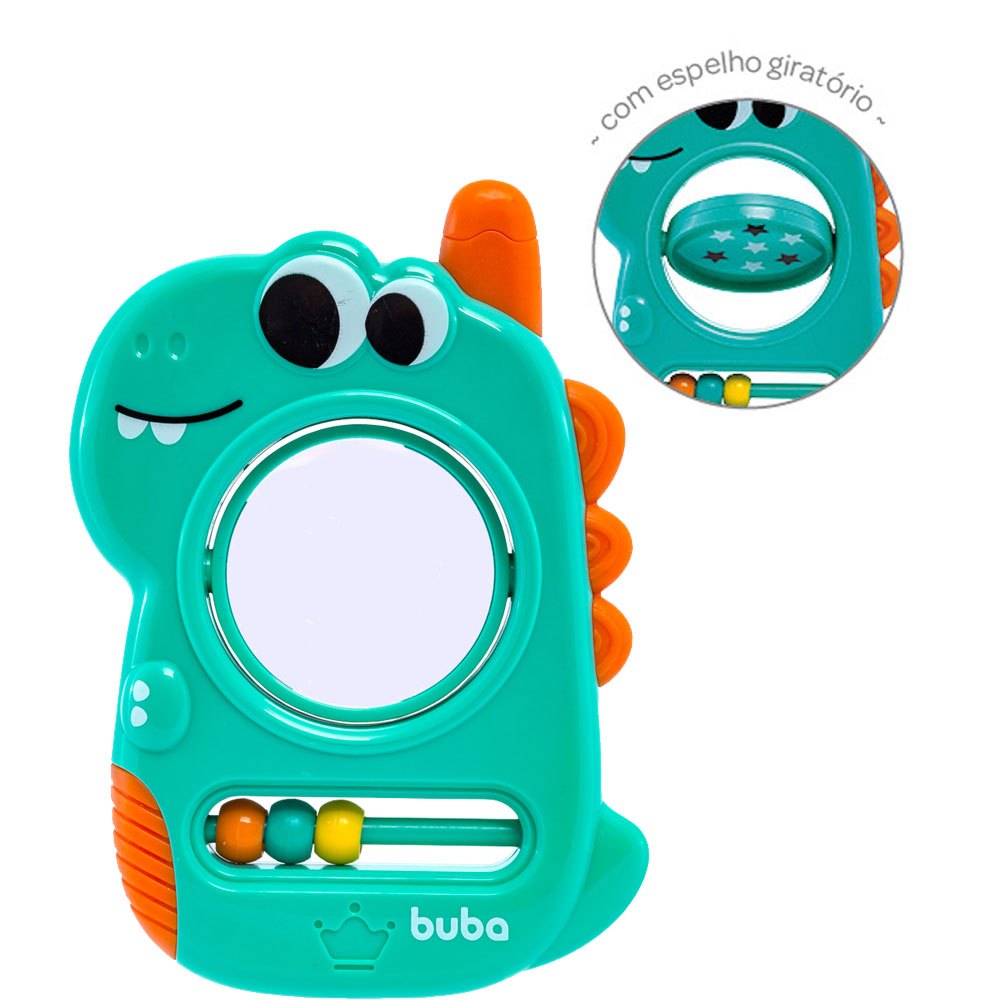 Chocalho Bebe Mordedor Infantil Com Espelhinho Interativo Buba +4 meses