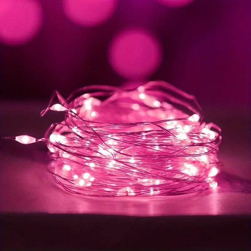 Fio De Fada 5 M Sem PILHA Luzes Led Fada Para Decoração Casa Natal Casamento Pink - TS802243 ROSA em Oferta na Shopee