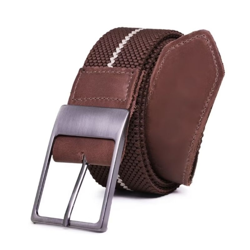 CINTO MASCULINO COURO LEGÍTIMO ELASTANO RESISTENTE FIVELA METAL AÇO REFORÇADO TODAS OCASIÕES ESPECIAIS. — imagem 2 de 2