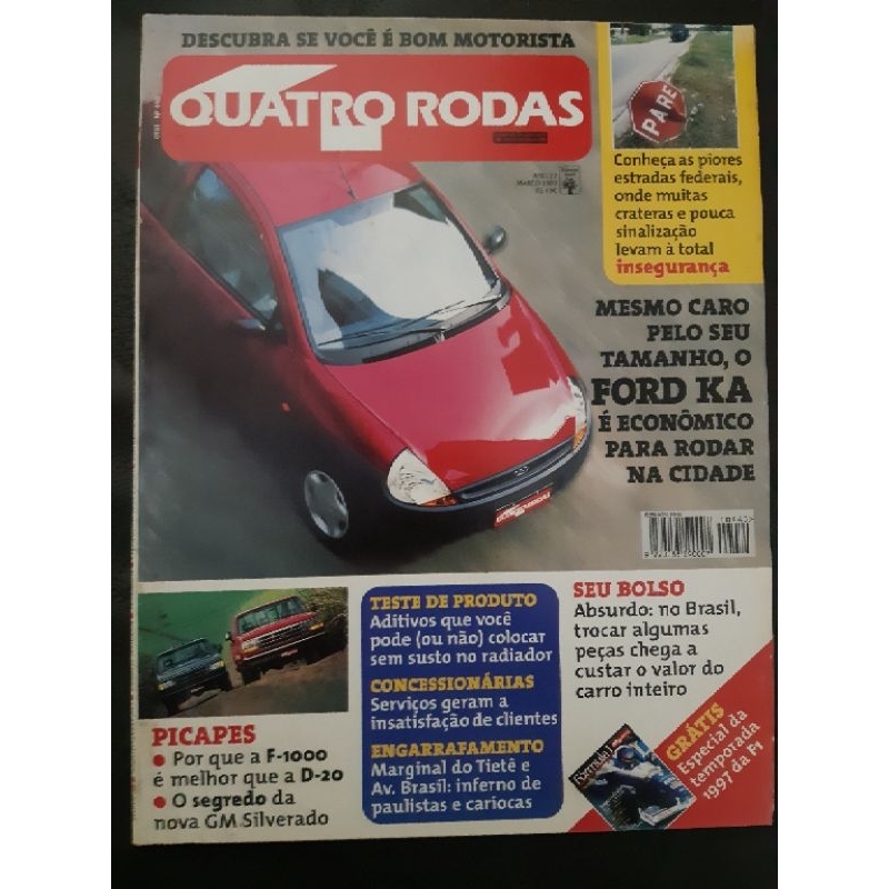 Revista Quatro Rodas MARÇO de 1997 Edição n° 440 – Ford KA. Tira-teima Chevrolet D20 x Ford F1000.