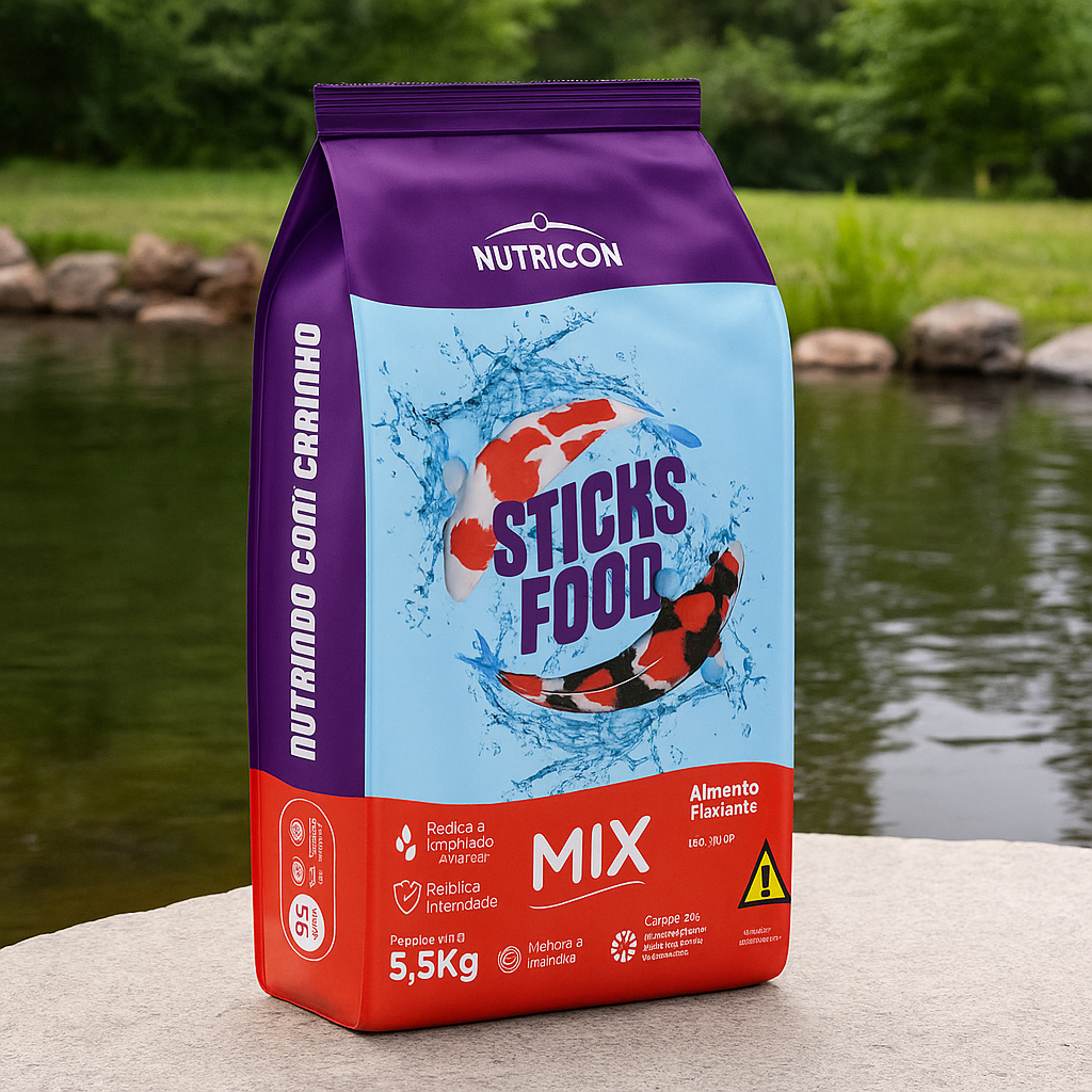 Ração Premium para Carpas Nishikigoi   Nutricon 5,5kg