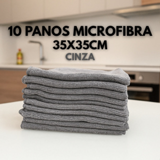 10 Pano Microfibra Mágico de Limpeza em Geral Multiuso Pequeno 35x35cm em Oferta na Shopee