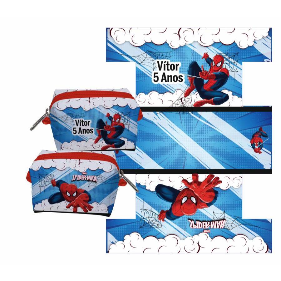 Porta Moedas Box Personalizado Lembrancinha Maternidade,  Homem Aranha
