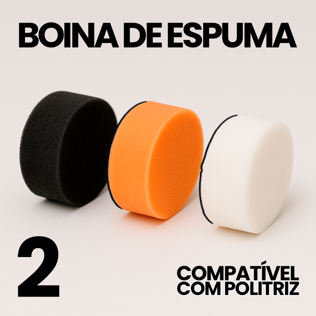 Boina de espuma 2"polegadas para polimento automotivo/venda unitária