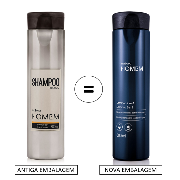 Shampoo Natura Homem - Shampoo 2x1 300ml, Shampoo Antiqueda 300ml, Shampoo Anticaspa 300ml. em Oferta na Shopee