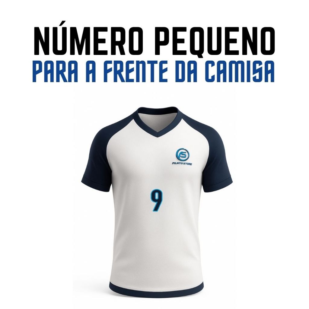 Número Termocolante Personalizado Pequeno Ideal Para Frente Camisa Futebol Seleção em Oferta na Shopee