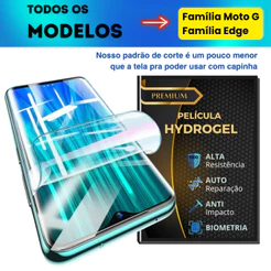 Pelicula Hidrogel HD PREMIUM e Anti Impacto para TODOS OS MODELOS MOTOROLA - G75 / G55 / Edge 50 60