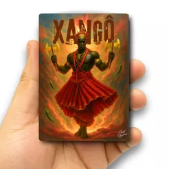 Quadro Decorativo Orixá - Oxum, Oxóssi, Xangô, Umbanda/Candomblé - Escolha 30 Obras! Mini 5cm x 7cm