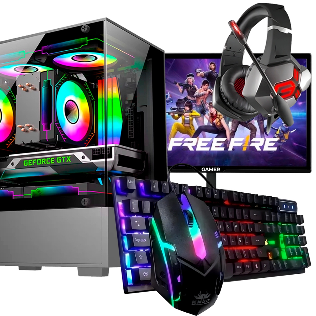 Computador Gamer Intel Core I5, GT 730 4GB, 16GB Memória RAM, SSD 480GB + Monitor 19.