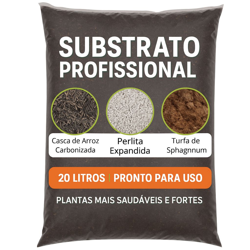 Turfa de Sphagnum + Perlita + Casca de Arroz Carbonizada Leve, Drenante e Pronto p/ Uso em Oferta na Shopee