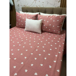 Colcha Cobre Leito Estampado Casal, Queen e King 3 peças