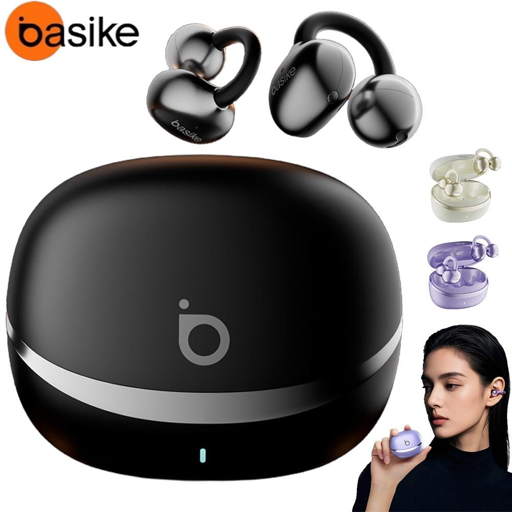Basike FreeClip fone de ouvido bluetooth sem fio indução ossea TWS Tipo Open Ear-Clip Com Mic HIFI ANC Baixo Esportes