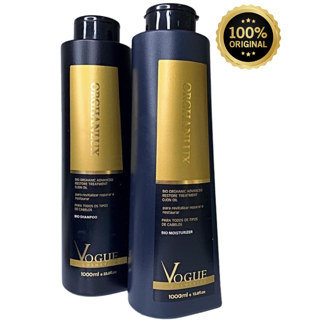 Kit Vogue Organlux Bio Shampoo + Bio Moisturizer 1000ml Original