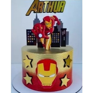 Topo de Bolo Iron Man - Homem de Ferro - Físico