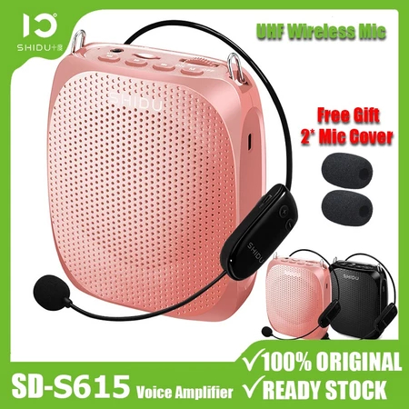 Amplificador Sem Fio SHIDU S615 UHF para Professores e Guias AltoFalante Portátil de Alta Potência