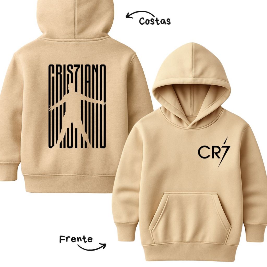 Moletom Do Cristiano Ronaldo Blusa De Frio Do CR7 Agasalho Cristiano Ronaldo Premium Infantil Unissex