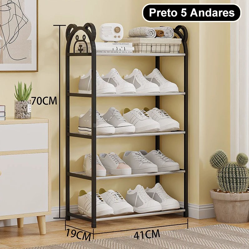 Sapateira 5 Andares Multiuso Desmontável Organizadora Multiuso Sapatos Livros Brinquedos em Oferta na Shopee