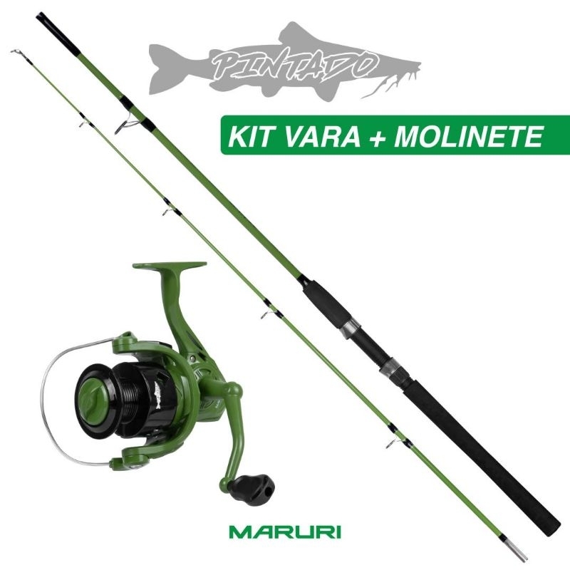 Kit de pesca vara 1.68m 25 lbs molinete 4000.