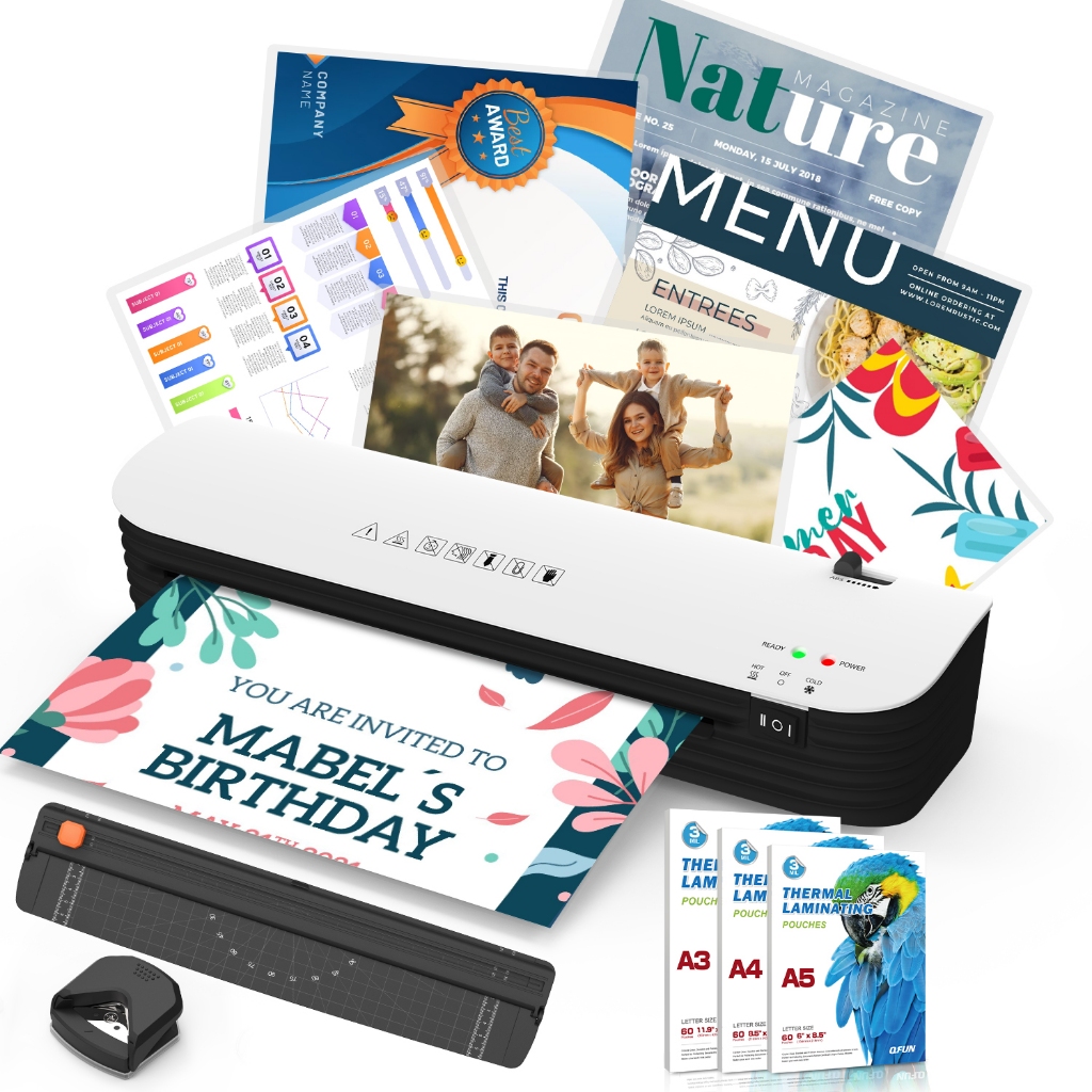 Plastificadora A4 E A3, 7 Em 1 Fria E Quente Laminadora Com 12 Bolsas De Laminação, Função Abs Anti-atolamento 127v/220V em Oferta na Shopee