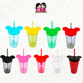 Kit 05 Copos  Bolha Mickey Tampa LISA 500ml com canudo- festa-lembrancinha-aniversario-escola em Oferta na Shopee